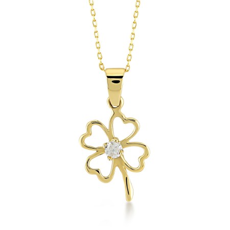 Златно колие с детелинка