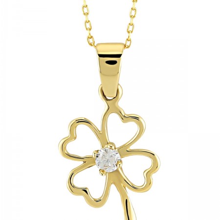 Златно колие с детелинка