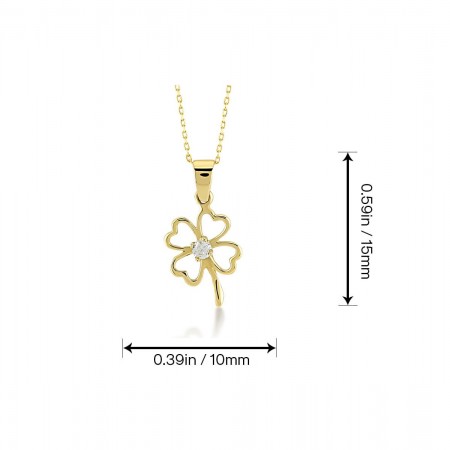 Златно колие с детелинка