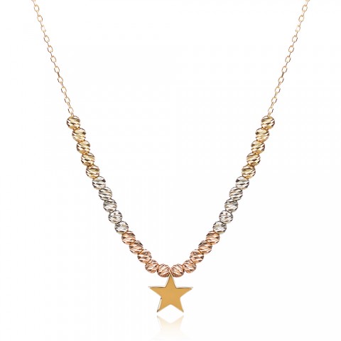 Златно колие Starry Beads