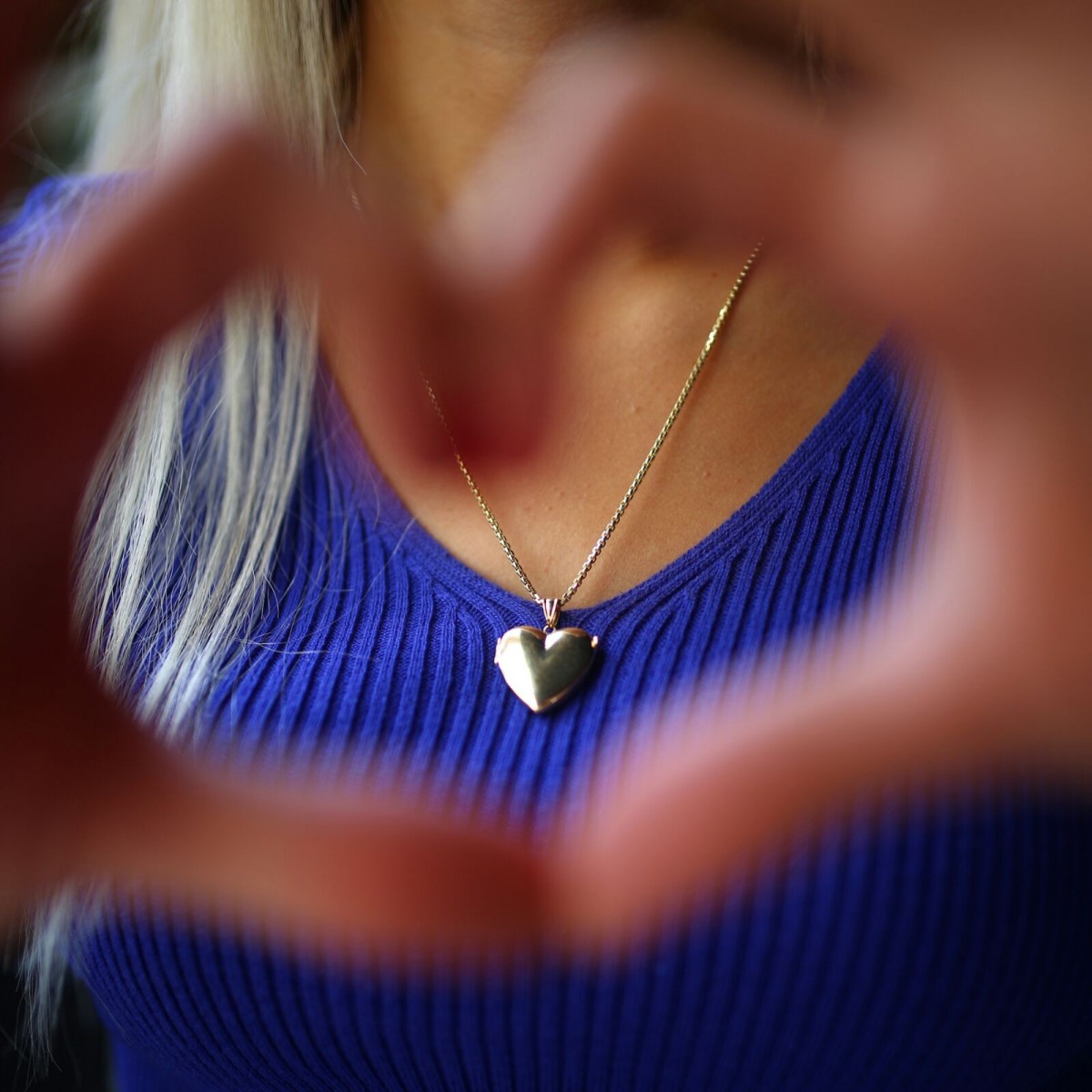 Златен медальон Отваряемо сърце