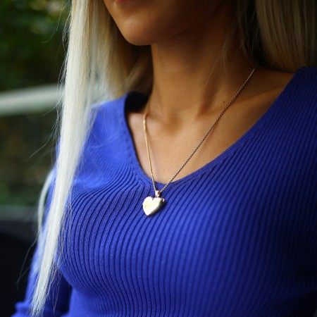 Златен медальон Отваряемо сърце