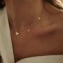 Златно колие със сърце  и букви по избор