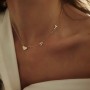 Златно колие със сърце  и букви по избор