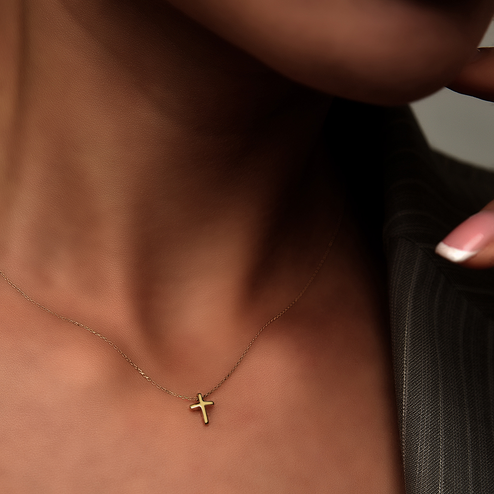 Златно Колие Mini Cross