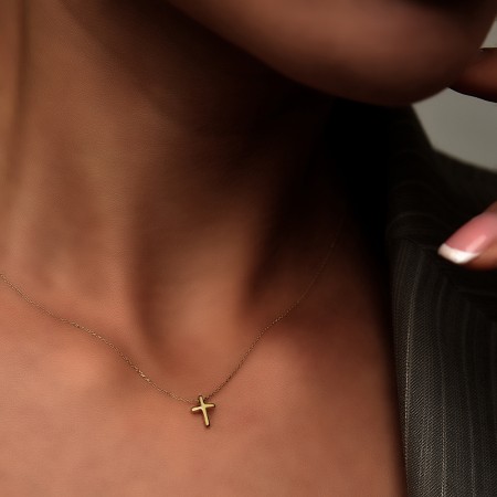 Златно Колие Mini Cross