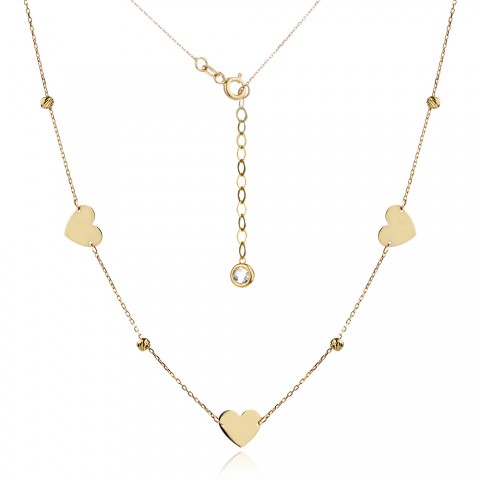 Златно колие Pure Hearts