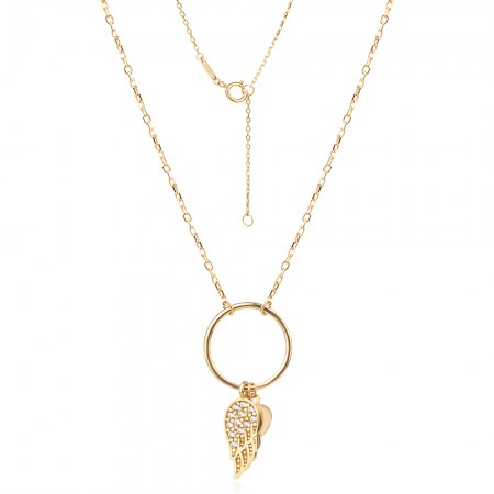 Златно колие Ангелско крило