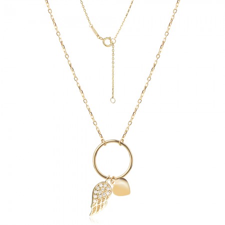 Златно колие Ангелско крило