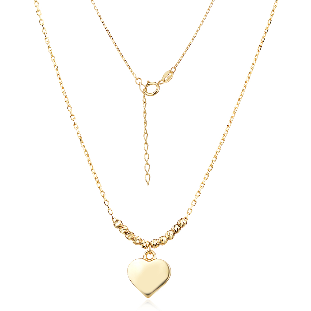 Златно колие Heart