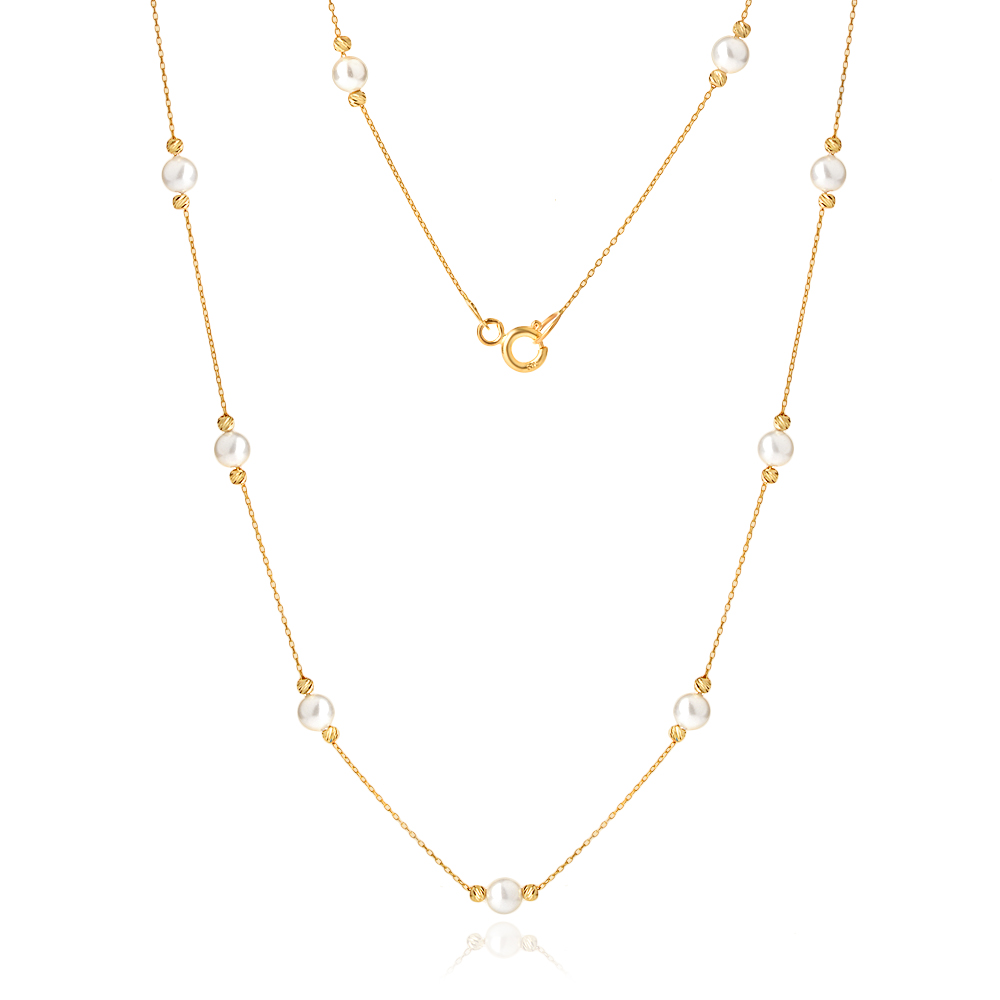 Златно колие с перли 