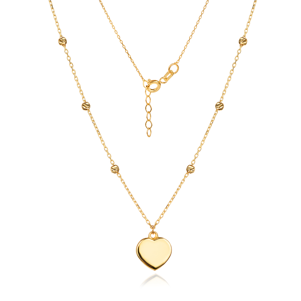 Златно колие Heartline