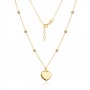 Златно колие Heartline