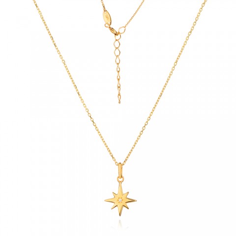 Златно колие Star shine