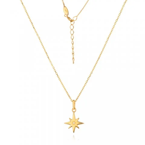 Златно колие Star shine
