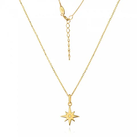 Златно колие Star shine