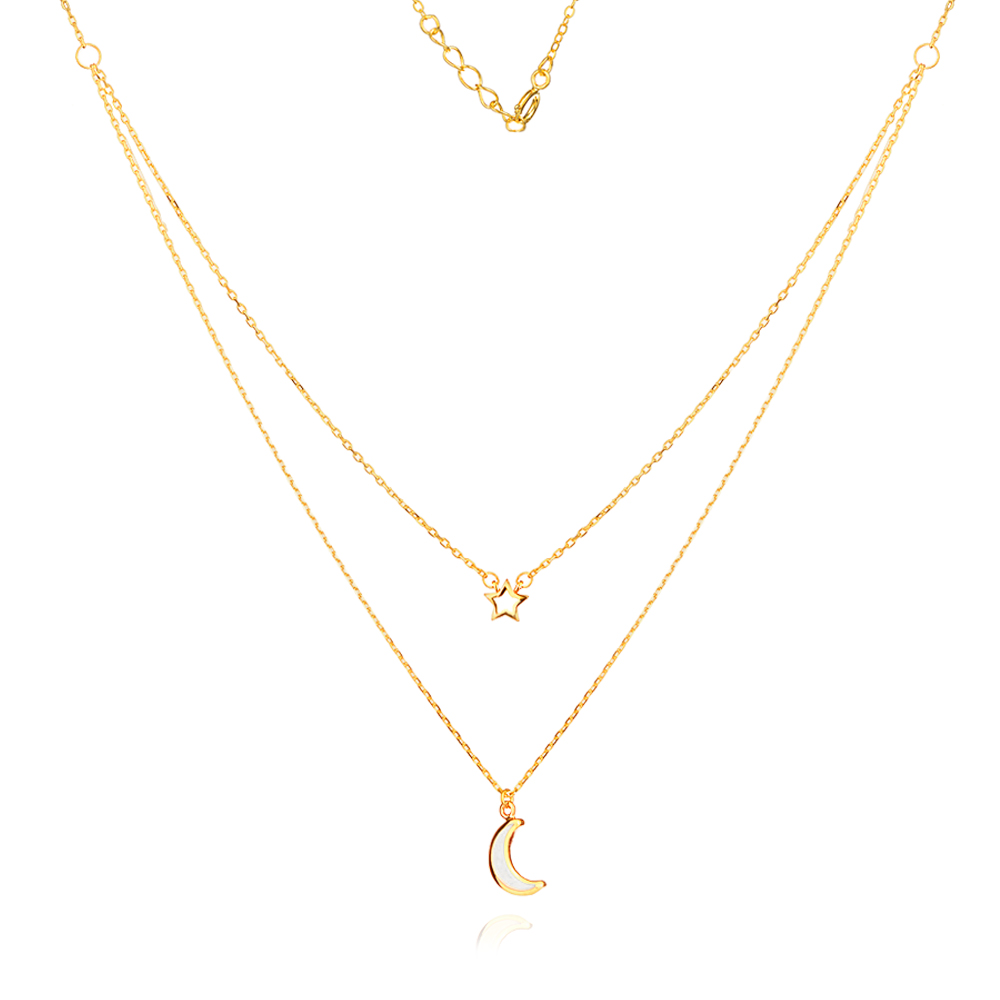 Златно двойно колие Starry night