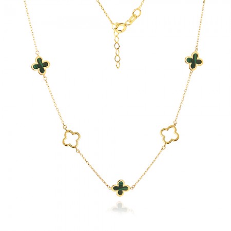 Златно колие Cloverstone