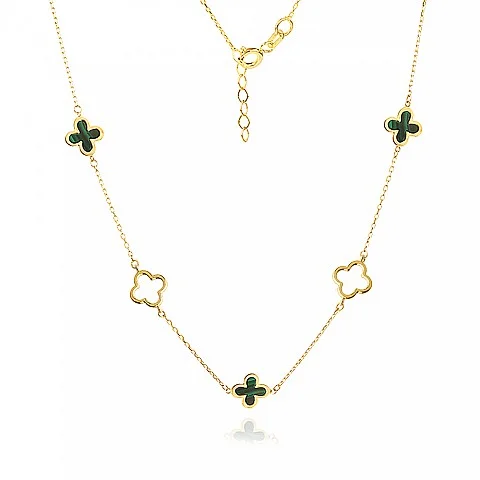 Златно колие Cloverstone