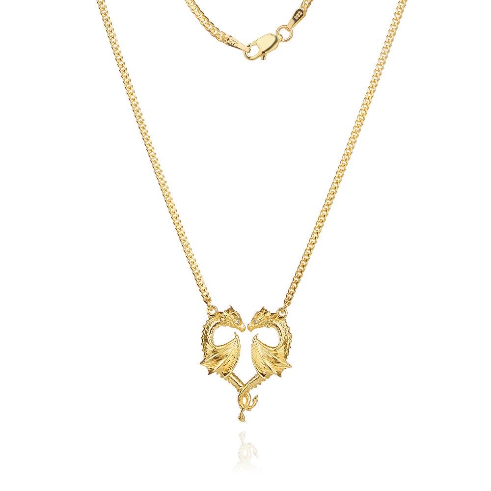 Златно колие Fire