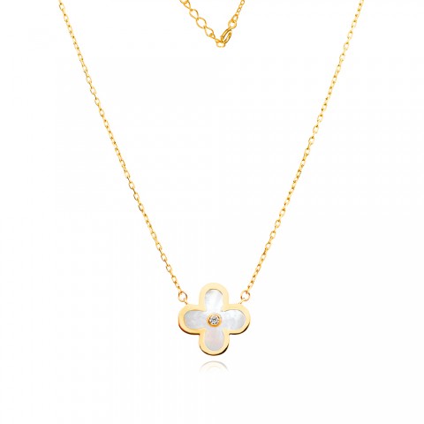 Златно колие Pearl Clover