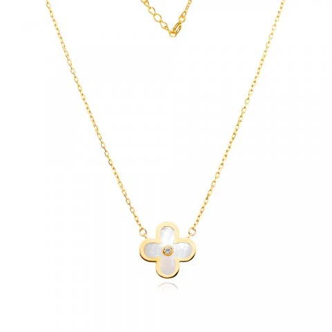 Златно колие Pearl Clover