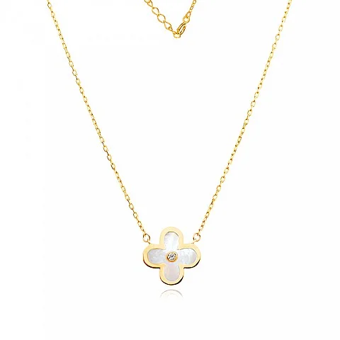 Златно колие Pearl Clover