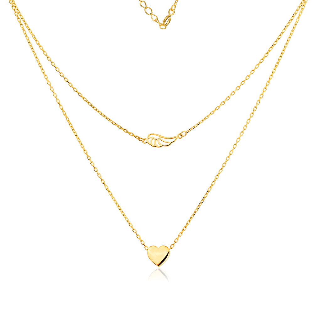 Златно колие Sky Hearts