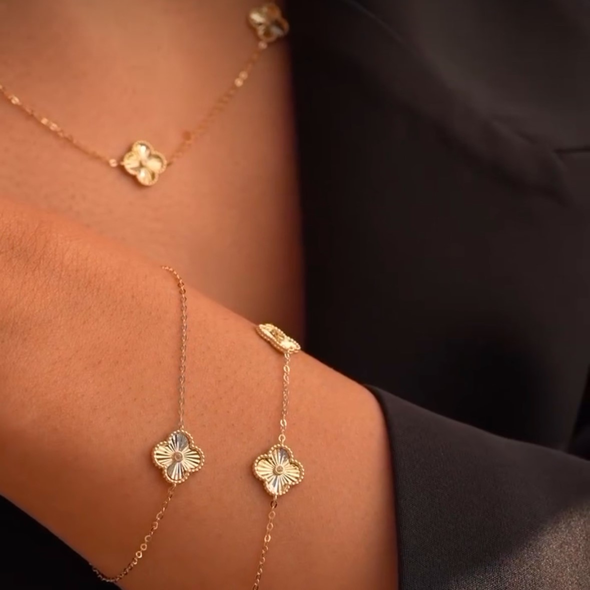 Златно колие Diamond Clover Златно колие Diamond Clover