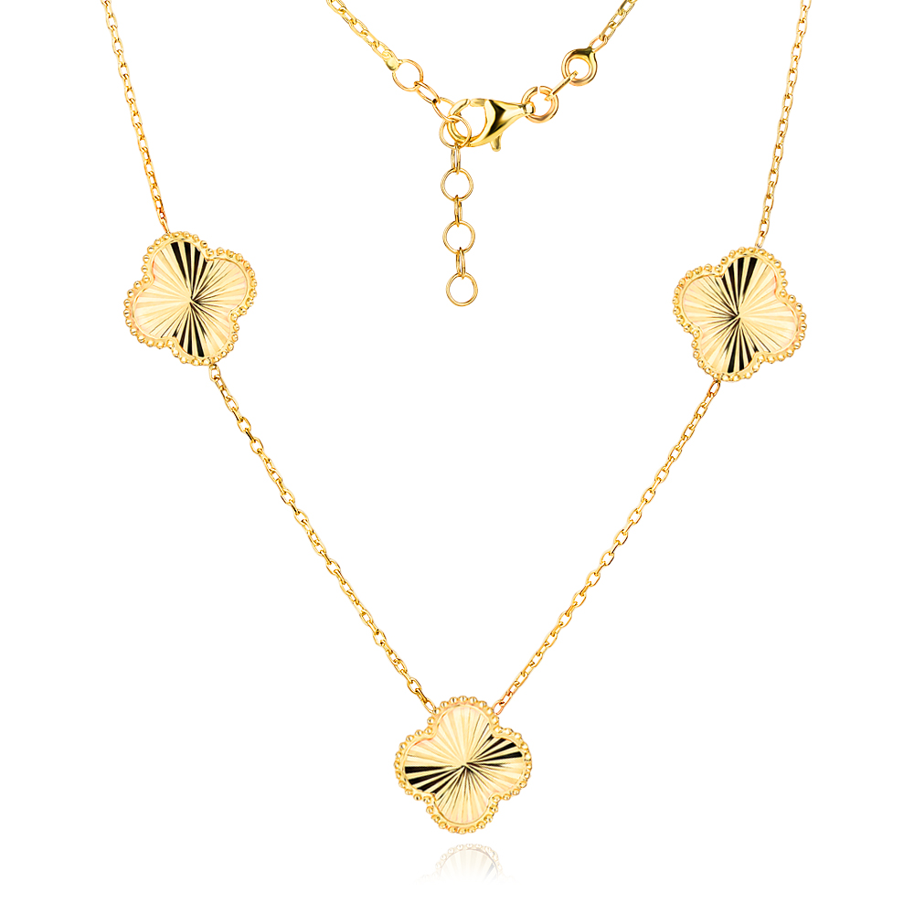 Златно колие Diamond Clover