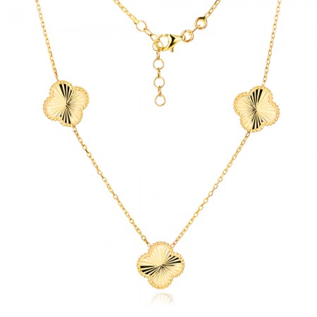 Златно колие Diamond Clover