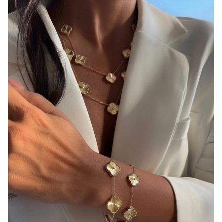 Златно колие Max Large Diamond Clover