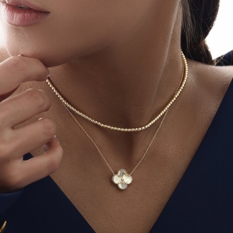 Златно колие Clover Glow