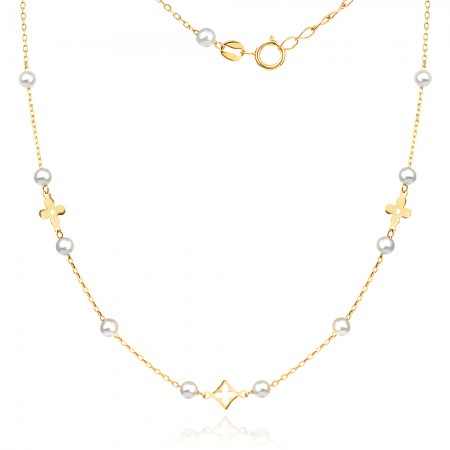 Златно колие с Cleef