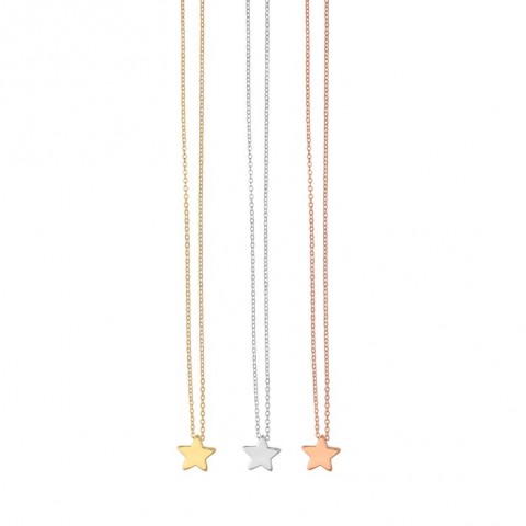 Финно златно колие звездичка