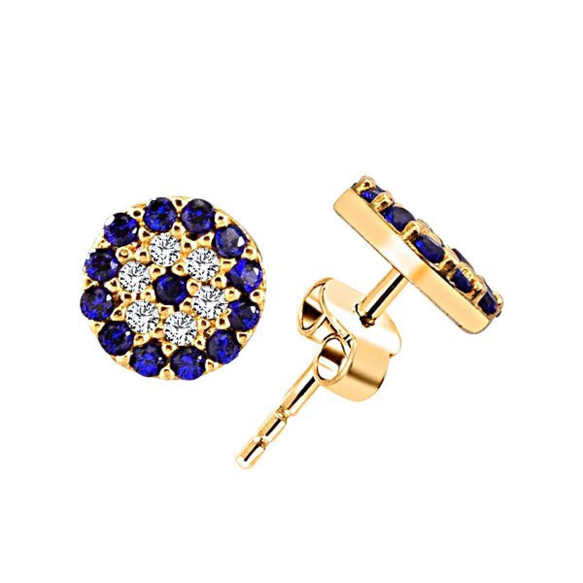 Златни обеци Синьо око