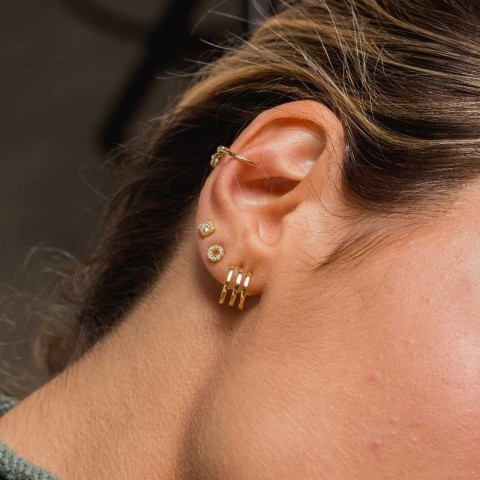 Златни обеци Little Circle Златни обеци Little Circle