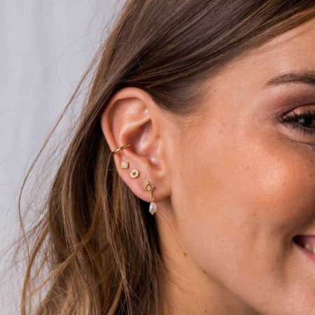 Златни обеци Mini Circle