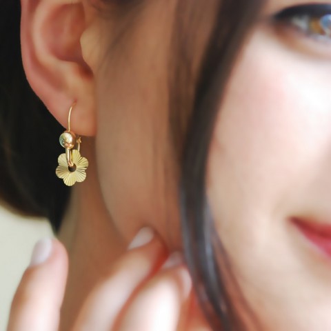 Златни обеци Elegance Clover