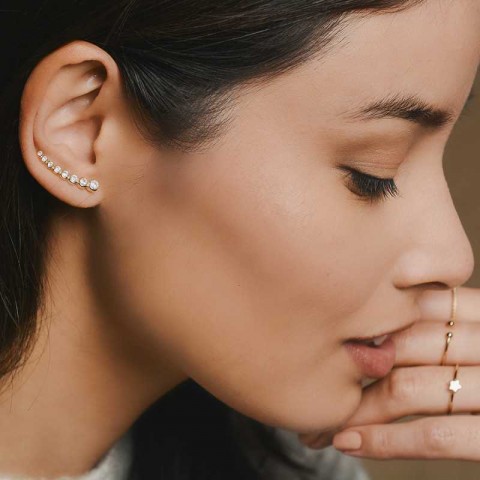 Златни обеци Struggle