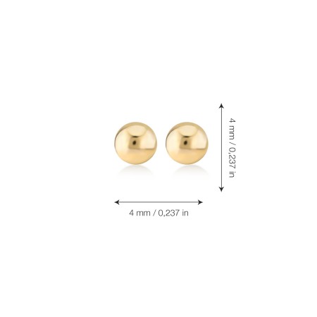 Златни обеци Shine Ball