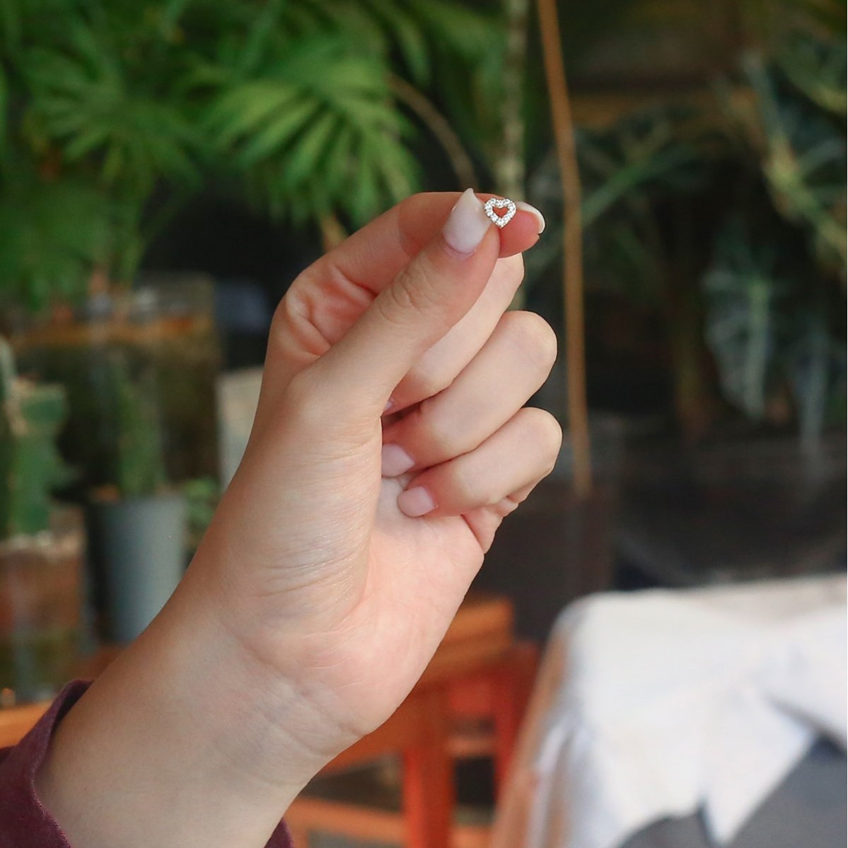 Златни обеци Heart