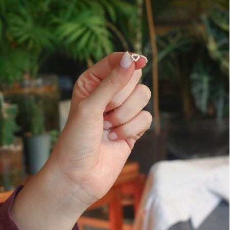 Златни обеци Heart