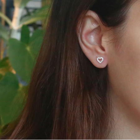 Златни обеци Heart