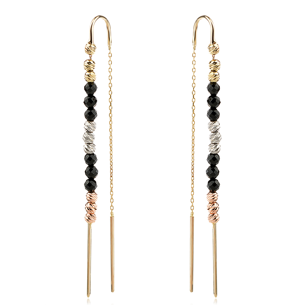 Златни обеци Colori onyx