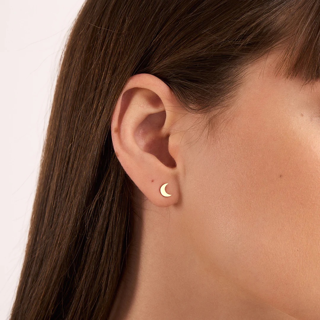 Златни обеци Moon