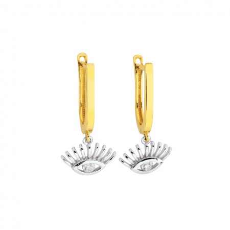 Златни обеци Golden eye