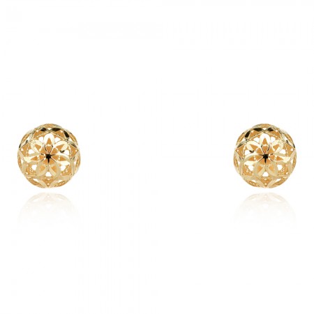 Златни обеци Beautiful flower