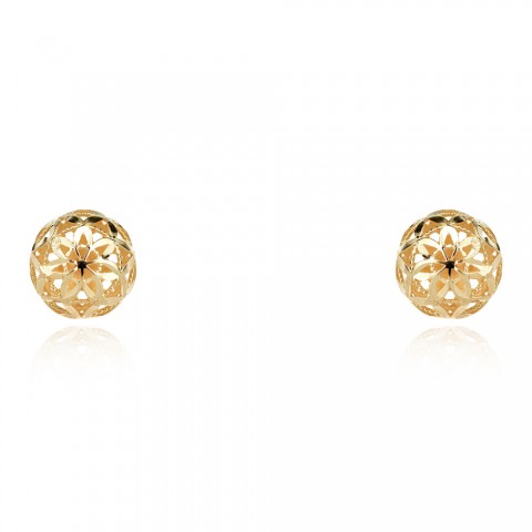 Златни обеци Radiant Flower