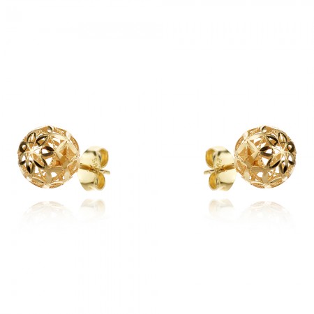 Златни обеци Beautiful flower